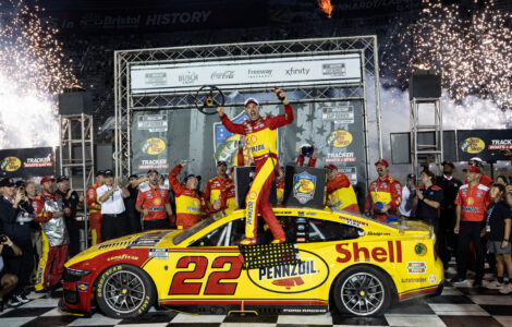 Joey Logano wins NASCAR race at Bristol as Carson Hocevar, Ryan Blaney fight afterward